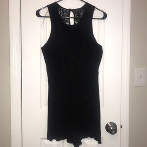 Black romper with lace detail